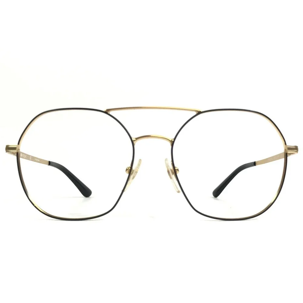 Vogue Eyeglasses Frames VO4022-S 352/11 Black Gold Geometric Wire Rim 55-17-135
